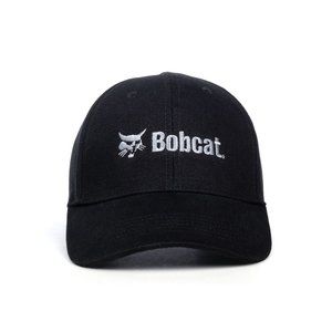 BOBCAT EQUIPMENT BASEBALL CAP HAT BLACK with SILVER EMBROIDERY NEW 100% COTTON